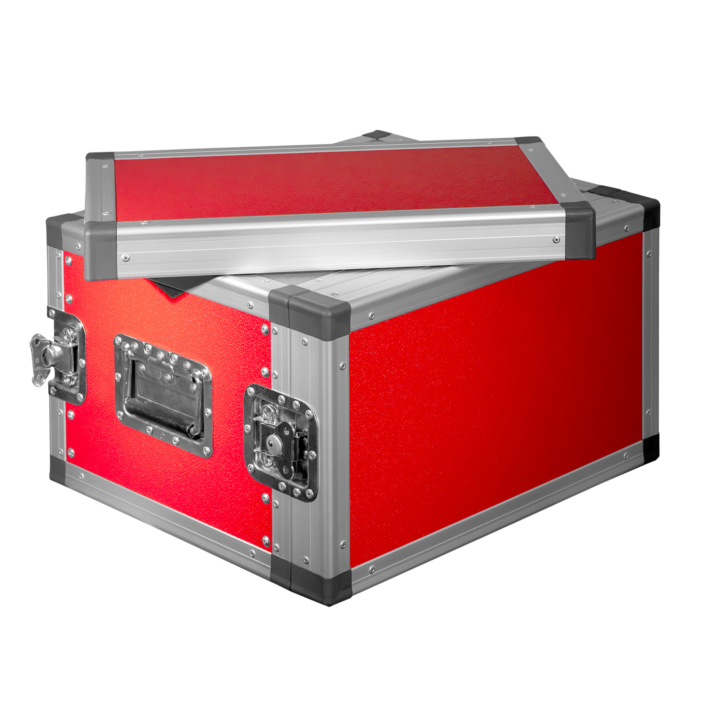 MS-Case Lite mobil konténer (19\" x 6U x 40 cm, piros)